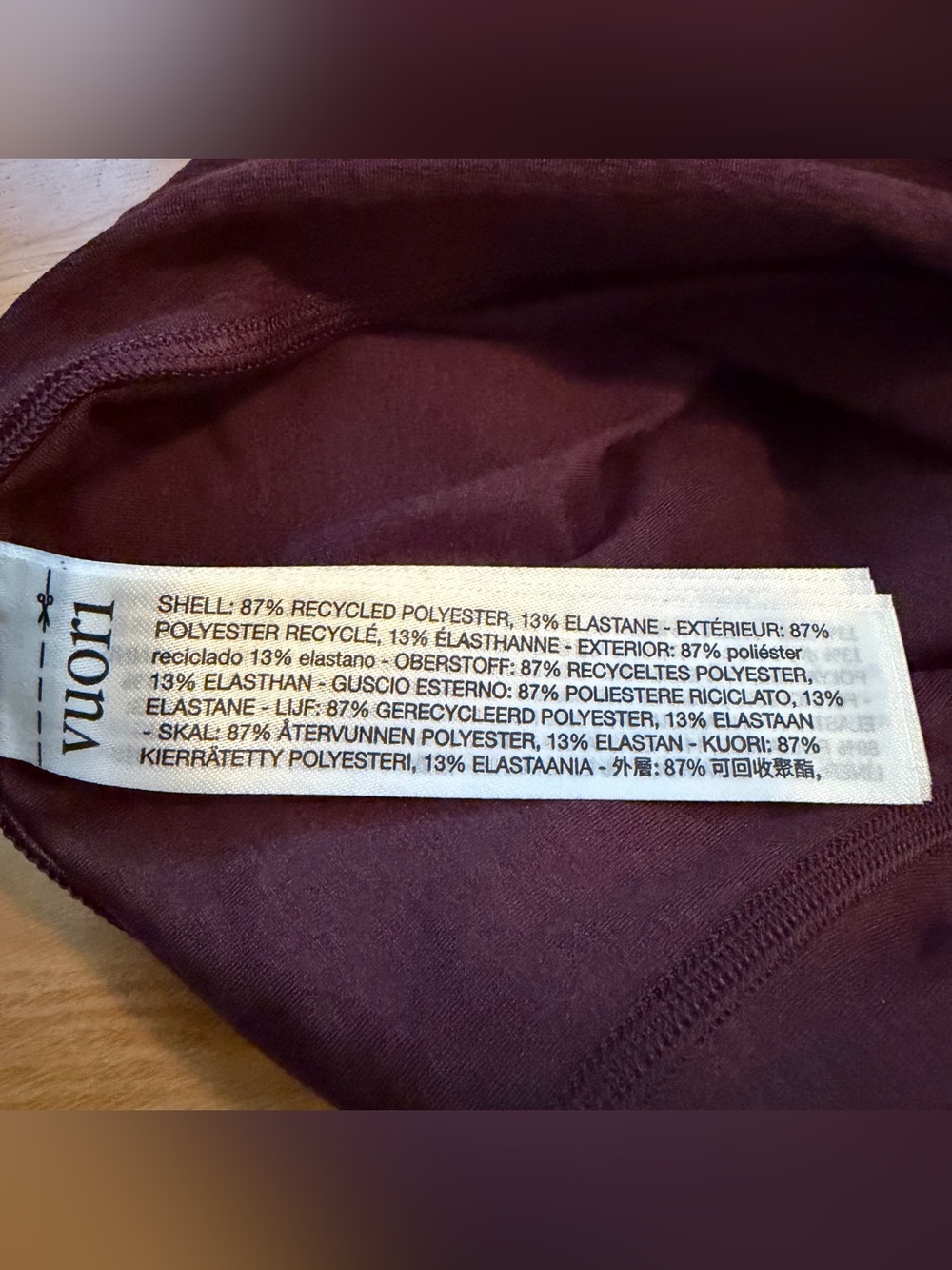 Vuori Clean Elevation Legging Raisin Heather, XS - Picture 9 of 13